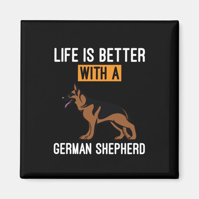 Imã Bekeeper Art Com Um German shepherd (Frente)