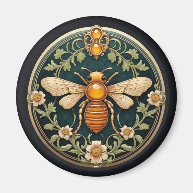 Imã Bela Abelha Art Nouveau (Frente)