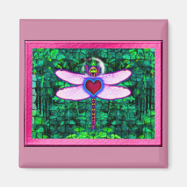 Imã Bela Arte Enquadrada “Dragonfly Enquadrada com Efe