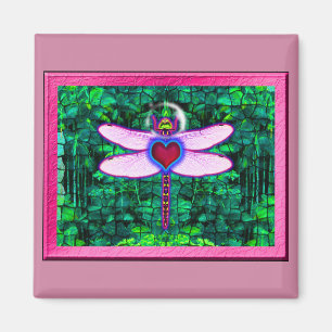 Imã Bela Arte Enquadrada “Dragonfly Enquadrada com Efe