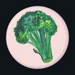Imã Bela Brócolis<br><div class="desc">Precisa de um lembrete para comer os vegos? Veja este ímã com uma ilustração de brócolis pintado em aquarela e tinta. Veja meu compro para mais!</div>