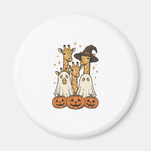 Imã Bela Camisa de Halloween Girafa Fantasma Abóbora D