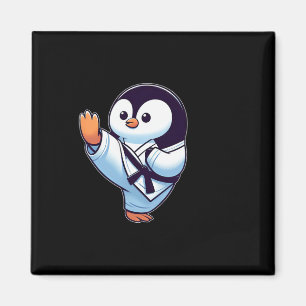 Imã Bela Caricatura Pinguin Karate Artes Marciais