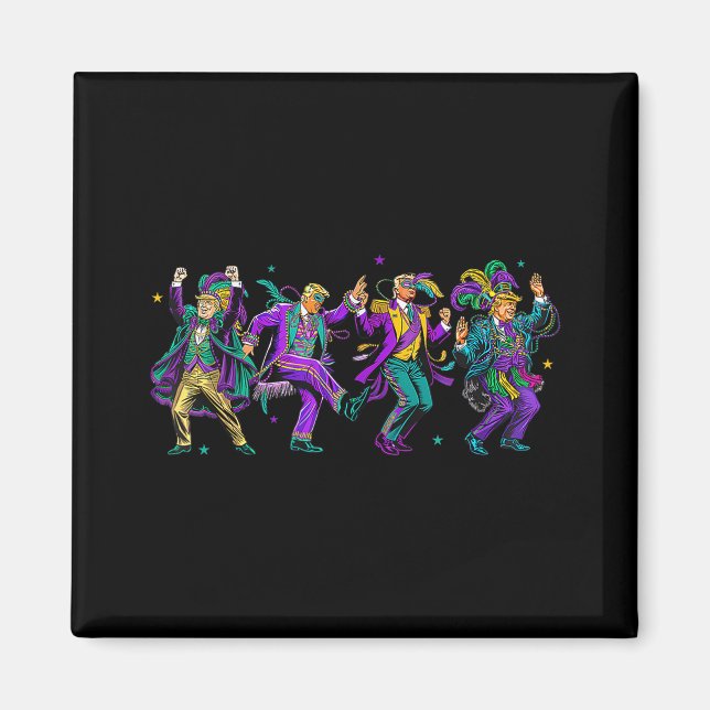 Imã Bela dança de tromboço Mardi Gras Dia Engraçado Tr (Frente)