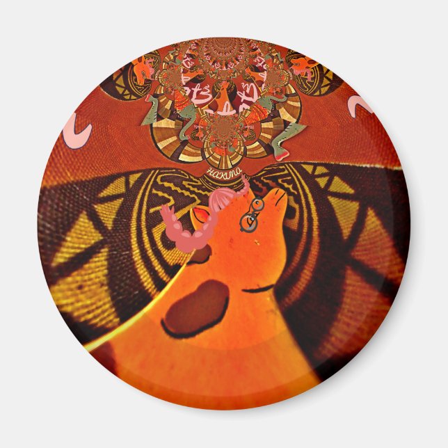 Imã Bela e incrível Girafa ama animais safari (Frente)