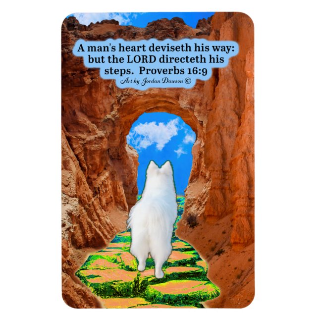 Ímã Bela Escritura Eskie Proverbs de Imagem 16:9 (Vertical)