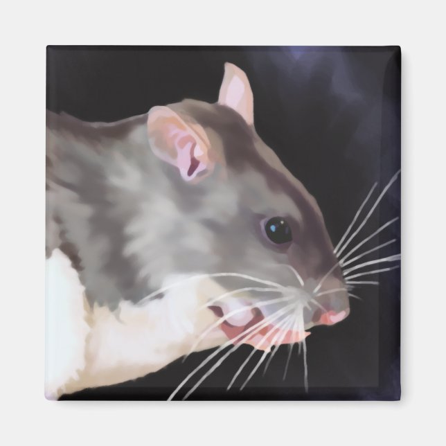 Imã Bela Pintura de Rato (Frente)