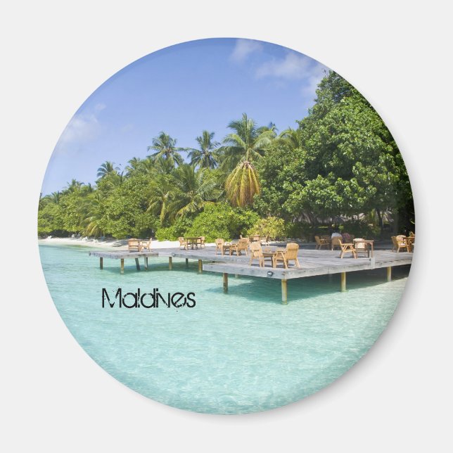 Imã Bela praia em maldivas (Frente)