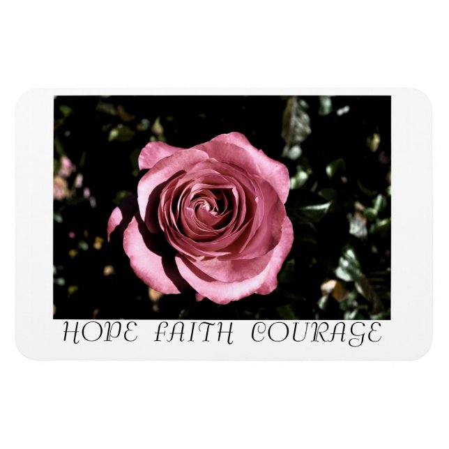 Ímã Bela Rosa, esperança, fé, coragem (Horizontal)