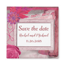 Bela rústica roxa salva a data