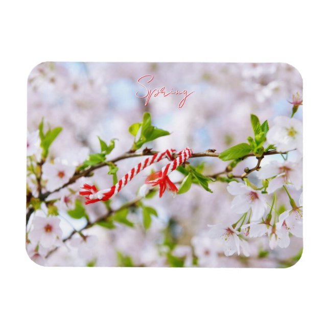 Ímã Bela saudação de primavera (Horizontal)
