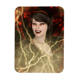 Ímã Bela Senhora Vamp Estilo Perfeito de Bruxa no Hall