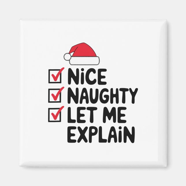 Imã Bela travessura Deixe-me explicar o Natal (Frente)