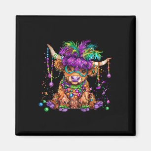 Imã Bela Vaca Mardi Gras Engraçadas Vacas Homens Mulhe