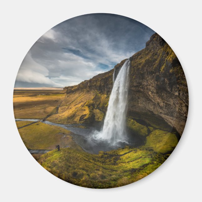 Imã Bela Visão Paisagista de Seljalandsfoss (Frente)