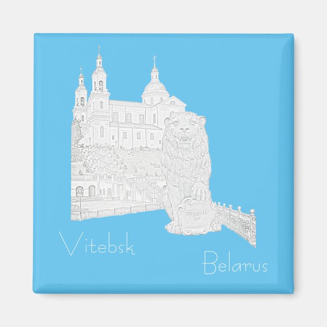 Imã Belarus Bielorrússia Viciebsk Vitebsk Ímã (Frente)