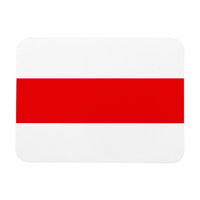 Ímã Belarus protest flag symbol red white revolution f (Horizontal)