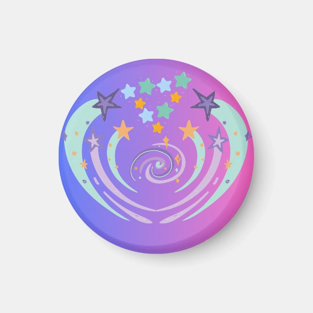 Imã belas estrelas e coração (Frente)
