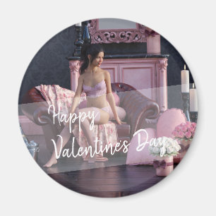 Imã Beleza do dia de os namorados na Lingerie do sofá