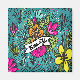 Imã Beleza do travesseiro decorativo com flores