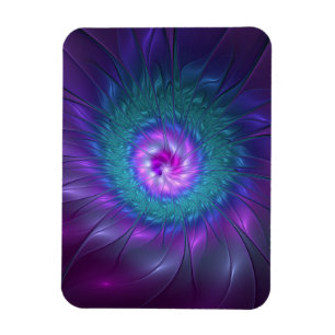 Ímã Beleza Floral Abstrata Arte Fractal Colorida Flor