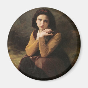 Imã Beleza Reflettiva (Mignon Pensive) 1869 Bouguereau