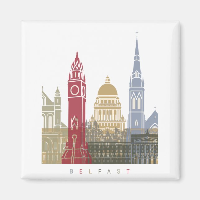 Imã Belfast skyline poster (Frente)