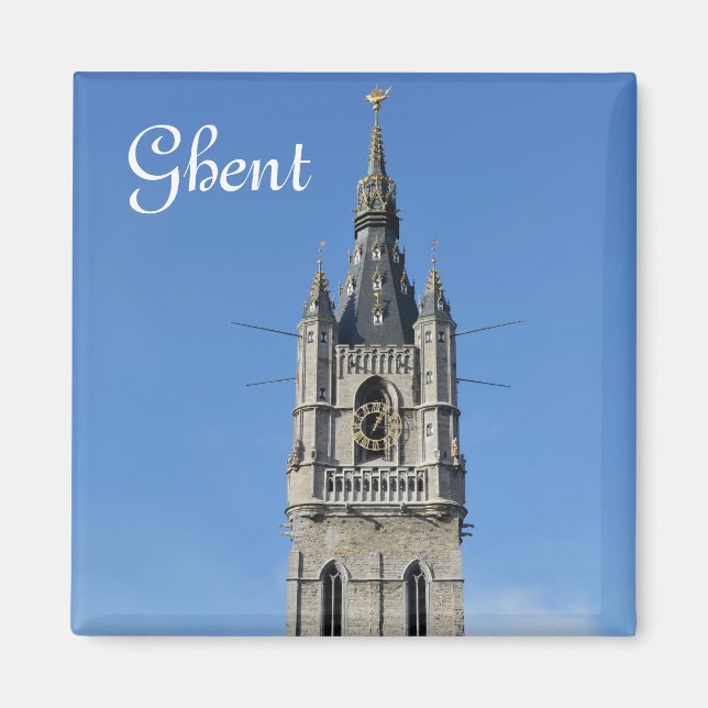 Imã Belfry em Gand, Bélgica (Frente)