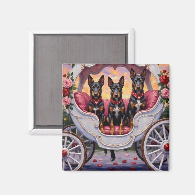 Imã Belgian Malinois Dog Valentine's Day (Front/Back)