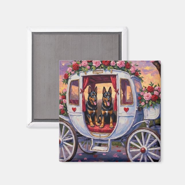 Imã Belgian Shepherd Dog Valentine's Day (Front/Back)