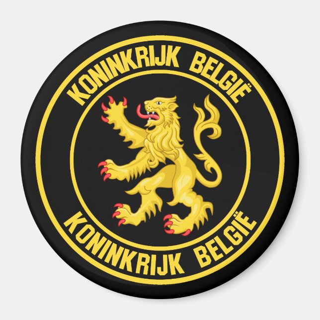 Imã Bélgica Round Emblem (Frente)