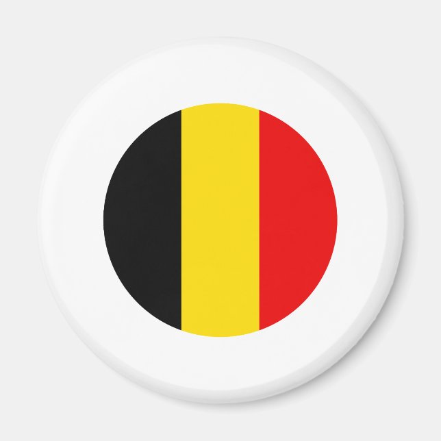 Imã Bélgica Round Flag Design (Frente)