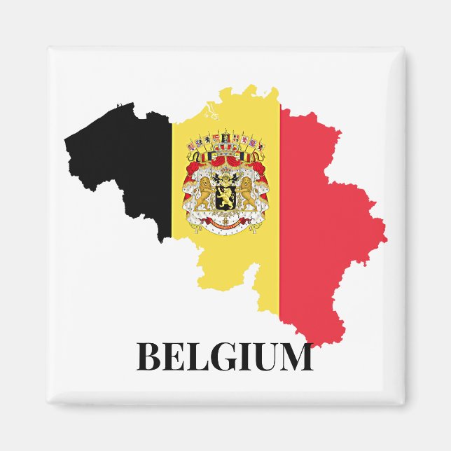 Imã Bélgica Silhouette, bandeira (Frente)