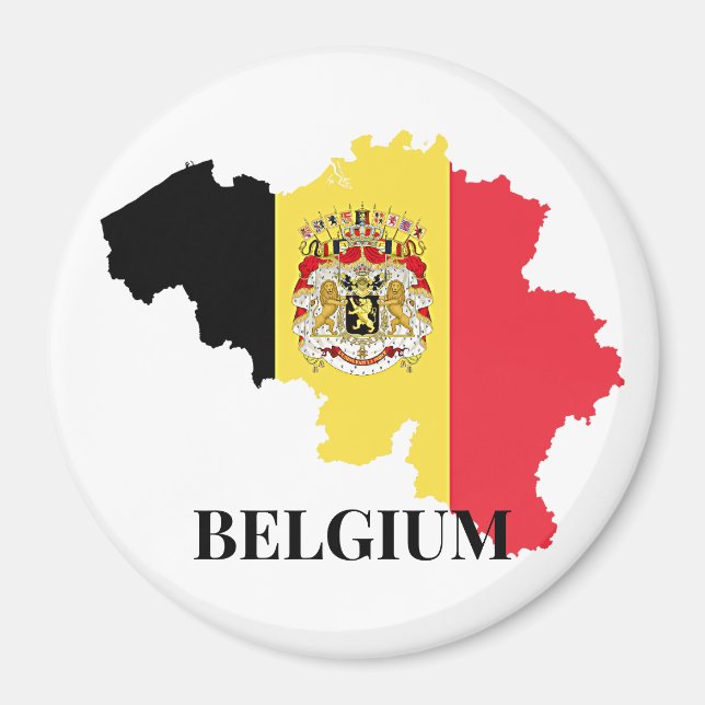 Imã Bélgica Silhouette, bandeira (Frente)