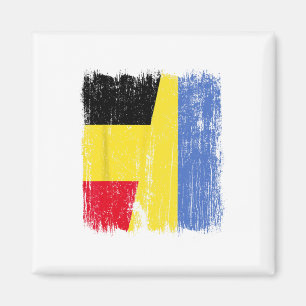 Imã Bélgica Ucrânia Meia Bandeira Herança Belga Ucrani