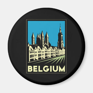 Imã belgium europe art deco retro viagem vintage