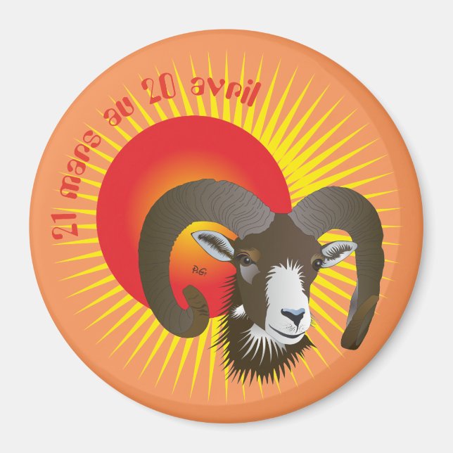 Imã Bélier 21 mars au 20 avril Magnet (Frente)