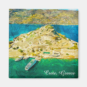 Imã Belíssima Creta Grécia Paisagem Pintura a Óleo