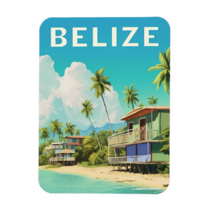 Ímã Belize Beach House Viagem Souvenir Magnet