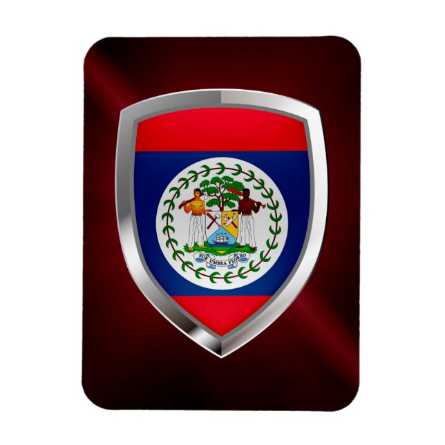 Ímã Belize Emblem Metálico (Vertical)
