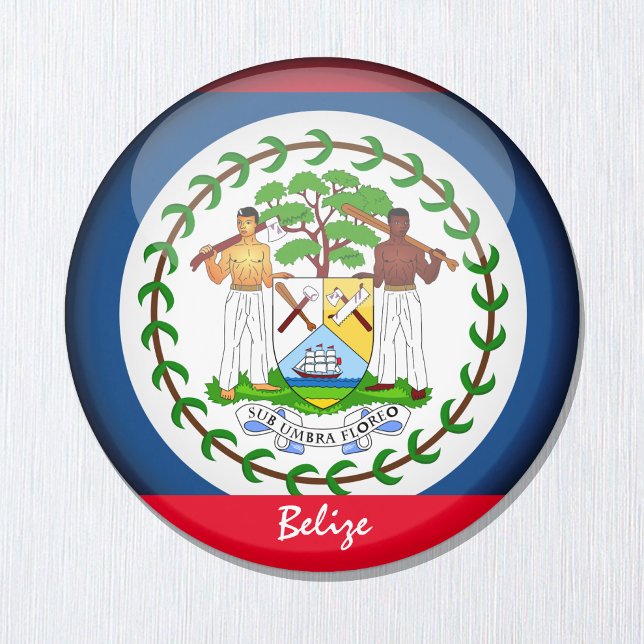 Imã Belize flag & America - fãs de viagem/esportes (Criador carregado)
