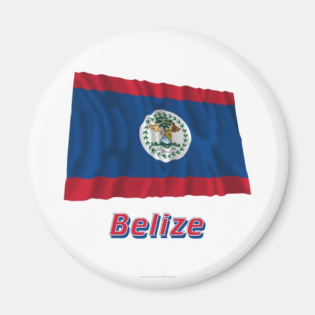Imã Belize Sinalizador de Onda com Nome (Frente)