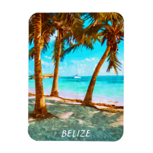 Ímã Belize Tropical Beach
