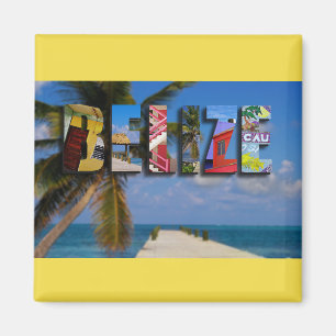 Imã Belize Tropical Beach Blue Ocean FoViagem
