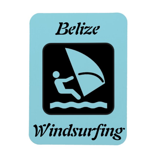 Ímã Belize Windsurfing (Atol de Recifes de Glover) (Vertical)