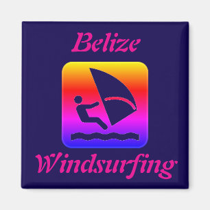 Imã Belize Windsurfing Rainbow (Caye Longo)