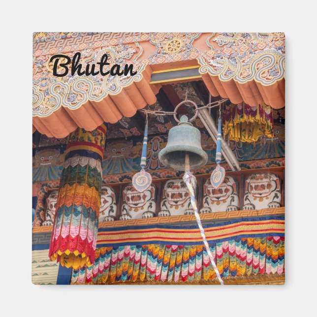 Imã Bell em Punakha Dzong - Butão, Himalaya, Ásia (Frente)