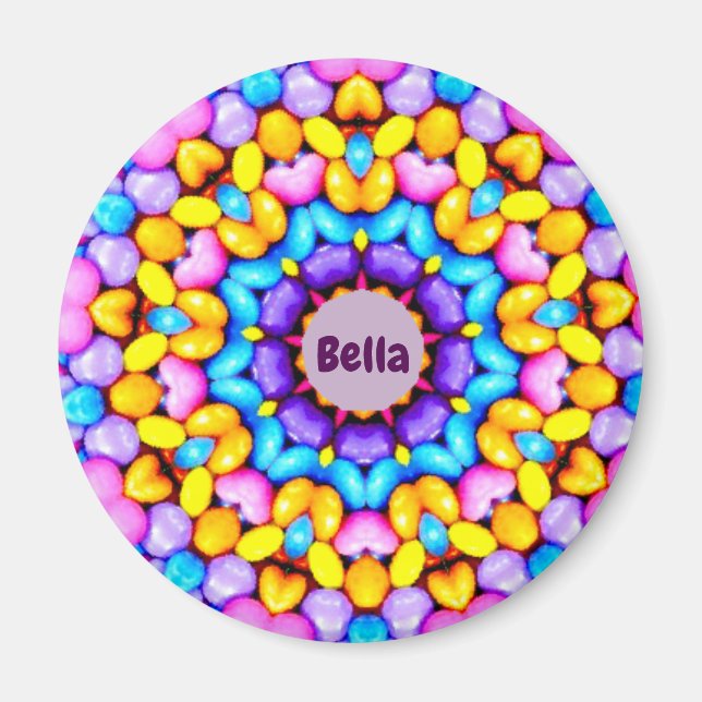 Imã BELLA ~ Caleidoscópio de Páscoa Personalizado~ (Frente)