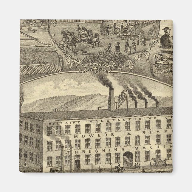 Imã Bellaire Manufacturing Company Bellaire, Ohio (Frente)