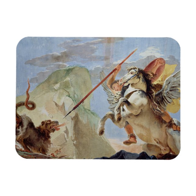 Ímã Bellerofão, a andar de Pegasus, a chimera, (Horizontal)